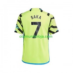 Camisola Arsenal Saka 7 Homem Equipamento Segundo 2023-2024 Manga Curta